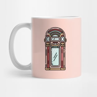 Line art of a Jukebox Mug